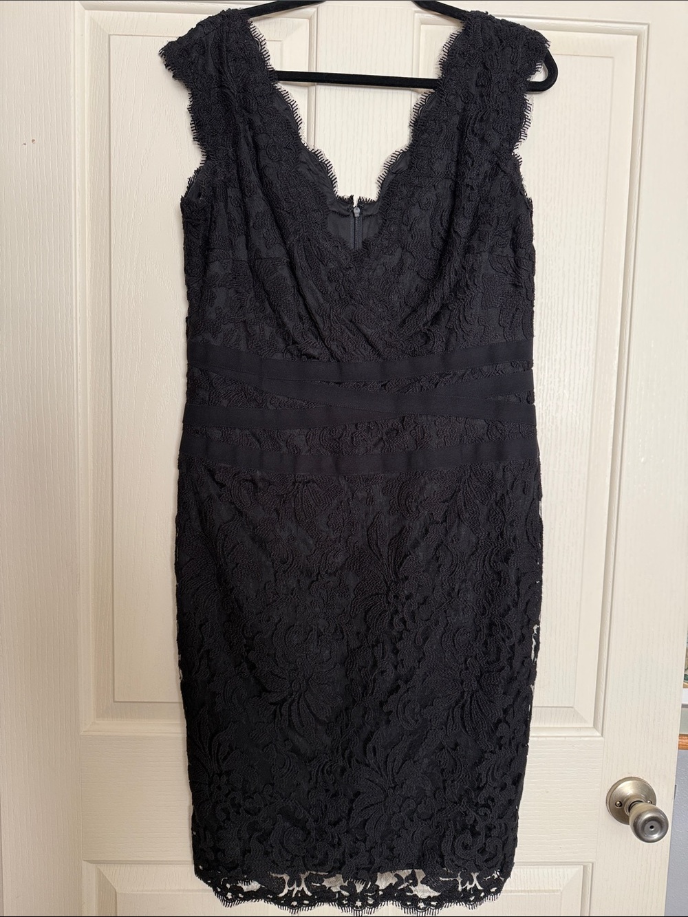 Tadashi Shoji Black Lace Midi Dress